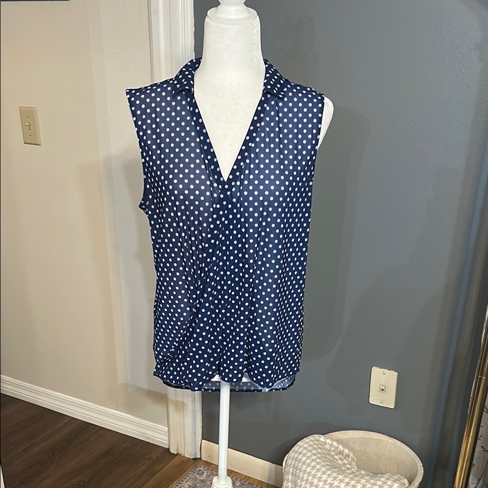 Eden & Olivia Blue and White Blouse with Timeless Design